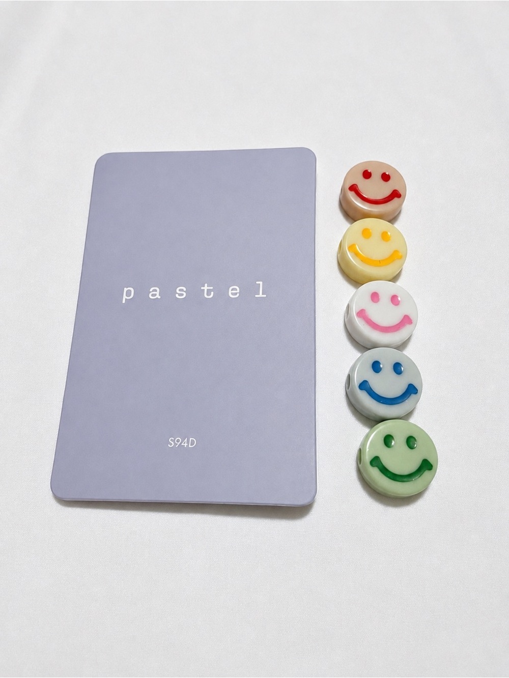 CJ Hendry Pastel Smile beads (5 beads total)